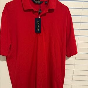 Ralph Lauren Red Polo Golf Performance Shirt